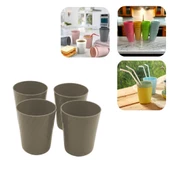 Piev Çok Amaçlı Piknik Kamp Seyahat Bardak 4 Lü Cappuccino - 1