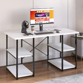 Eportatif 4 Raflı Çalışma Masası Beyaz 60x120 - 1