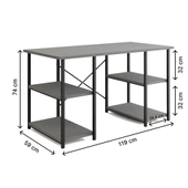 Eportatif 4 Raflı Çalışma Masası Beyaz 60x120 - 7