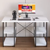 Eportatif 4 Raflı Çalışma Masası Beyaz 60x120 - 2