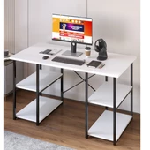 Eportatif 4 Raflı Çalışma Masası Beyaz 60x120 - 3