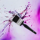 Plastik Saplı Yağlı Boya Fırça No: 2 Resim Ressam Fırçası Hobi Sanat Duvar Metal Ahşap Boyama - 6