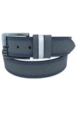 Gri Suni Deri Çift Dikişli 3 Köprülü Model 4.5 Cm.lik Unisex Spor Kemer - 4515-10 thumbnail 2