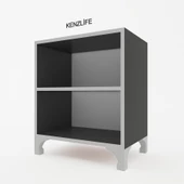Kenzlife kitaplık tuğçe 048*040*020 gri ayaklı mutfak dolabı banyo ofis ayakkabılık kiler thumbnail 6