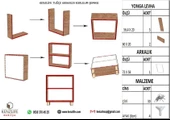 Kenzlife kitaplık tuğçe 048*040*020 cvz ayaklı mutfak dolabı banyo ofis ayakkabılık kiler - 8