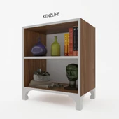 Kenzlife kitaplık tuğçe 048*060*020 cvz ayaklı mutfak dolabı banyo ofis ayakkabılık kiler thumbnail 1
