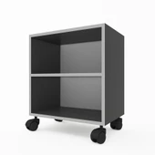 Kenzlife kitaplık beril 048*060*020 gri tekerlekli mutfak dolabı banyo ofis ayakkabılık kiler thumbnail 4