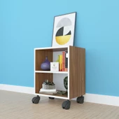 Kenzlife kitaplık beril 048*060*020 cvz tekerlekli mutfak dolabı banyo ofis ayakkabılık kiler thumbnail 3