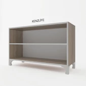 Kenzlife kitaplık tuğçe 048*090*020 crd ayaklı mutfak dolabı banyo ofis ayakkabılık kiler - 3