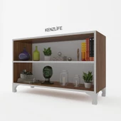 Kenzlife kitaplık tuğçe 048*090*020 cvz ayaklı mutfak dolabı banyo ofis ayakkabılık kiler thumbnail 1