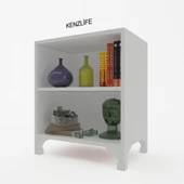 Kenzlife kitaplık tuğçe 068*030*020 byz ayaklı mutfak dolabı banyo ofis ayakkabılık kiler - 2