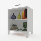 Kenzlife kitaplık tuğçe 068*040*020 byz ayaklı mutfak dolabı banyo ofis ayakkabılık kiler thumbnail 1