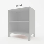Kenzlife kitaplık tuğçe 068*040*020 byz ayaklı mutfak dolabı banyo ofis ayakkabılık kiler thumbnail 3