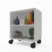 Kenzlife kitaplık beril 068*060*020 byz tekerlekli mutfak dolabı banyo ofis ayakkabılık kiler thumbnail 5