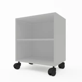 Kenzlife kitaplık beril 068*060*020 byz tekerlekli mutfak dolabı banyo ofis ayakkabılık kiler thumbnail 3