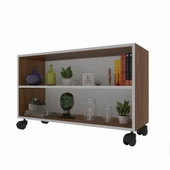 Kenzlife kitaplık beril 068*090*020 cvz tekerlekli mutfak dolabı banyo ofis ayakkabılık kiler - 1