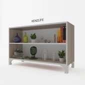 Kenzlife kitaplık tuğçe 068*090*020 crd ayaklı mutfak dolabı banyo ofis ayakkabılık kiler thumbnail 1