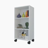 Kenzlife kitaplık beril 088X040X020 byz tekerlekli mutfak dolabı banyo ofis ayakkabılık kiler - 1