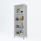 Kenzlife kitaplık tuğçe 128*030*020 byz ayaklı mutfak dolabı banyo ofis ayakkabılık kiler thumbnail 1