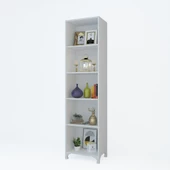 Kenzlife kitaplık tuğçe 188X040X020 byz ayaklı mutfak dolabı banyo ofis ayakkabılık kiler - 1