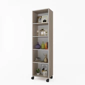 Kenzlife kitaplık beril 188*040*020 crd tekerlekli mutfak dolabı banyo ofis ayakkabılık kiler thumbnail 1