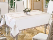 Lale Nakışlı Dantelli Masa Örtüsü Ve Runner 2 Parça thumbnail 4