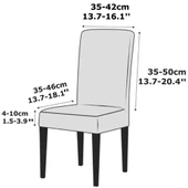 Spandex Mikro Petek Kumaş Likralı Lastikli Tüylenmez 6'lı Sandalye Kılıfı Esnek Sandalye Örtüsü - Koyu Kahve thumbnail 3