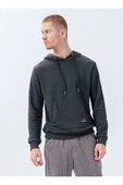 Joma Sweat Hoody Begin M - Erkek Pamuklu Antrasit Sweatshirt - 4222316 - 1