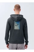 Joma Sweat Hoody Begin M - Erkek Pamuklu Antrasit Sweatshirt - 4222316 - 4