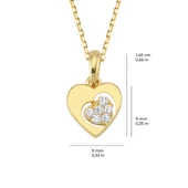 14 Ayar Kalp Taşlı Altın Kolye 1,92 gr thumbnail 2