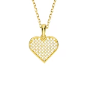 14 Ayar Kalp Taşlı Altın Kolye 2,1 gr thumbnail 1