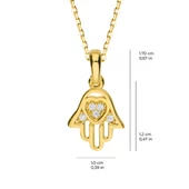 14 Ayar Fatma Ana Eli Altın Kolye 1,75 gr - 2