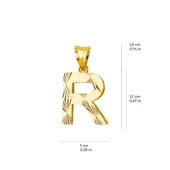 14 Ayar Altın R Harfi Kolye Ucu 0.71 gr thumbnail 5