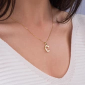 14 Ayar Altın C Harfi Kolye Ucu 0.56 gr thumbnail 3