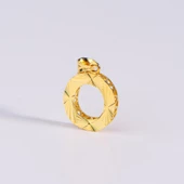 14 Ayar Altın O Harfi Kolye Ucu 0.63 gr thumbnail 1