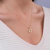 14 Ayar Altın O Harfi Kolye Ucu 0.63 gr thumbnail 3