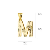 14 Ayar Altın M Harfi Kolye Ucu 0.96 gr - 5