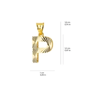 14 Ayar Altın P Harfi Kolye Ucu 0.59 gr thumbnail 5