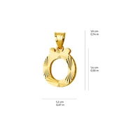 14 Ayar Altın Ö Harfi Kolye Ucu 0.74 gr - 5