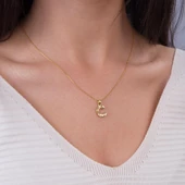 14 Ayar Altın C Harfi Kolye Ucu 0.56 gr thumbnail 2