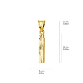 14 Ayar Altın İ Harfi Kolye Ucu 0.42 gr thumbnail 5