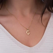 14 Ayar Altın Ç Harfi Kolye Ucu 0.64 gr - 2