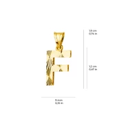 14 Ayar Altın F Harfi Kolye Ucu 0.56 gr thumbnail 5