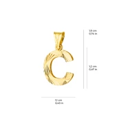 14 Ayar Altın C Harfi Kolye Ucu 0.56 gr thumbnail 5