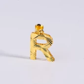 14 Ayar Altın R Harfi Kolye Ucu 0.71 gr thumbnail 1