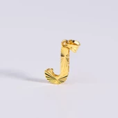 14 Ayar Altın J Harfi Kolye Ucu 0.43 gr - 1
