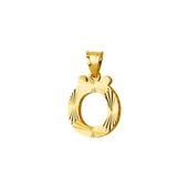 14 Ayar Altın Ö Harfi Kolye Ucu 0.74 gr - 4