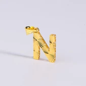 14 Ayar Altın N Harfi Kolye Ucu 0.62 gr thumbnail 1