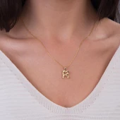 14 Ayar Altın R Harfi Kolye Ucu 0.71 gr thumbnail 2