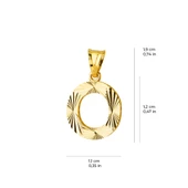 14 Ayar Altın O Harfi Kolye Ucu 0.63 gr thumbnail 5